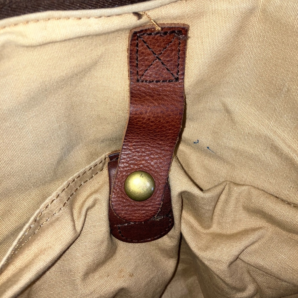 Duluth trading lifetime leather work bag satchel laptop case briefcase men purse - Picture 3 of 7